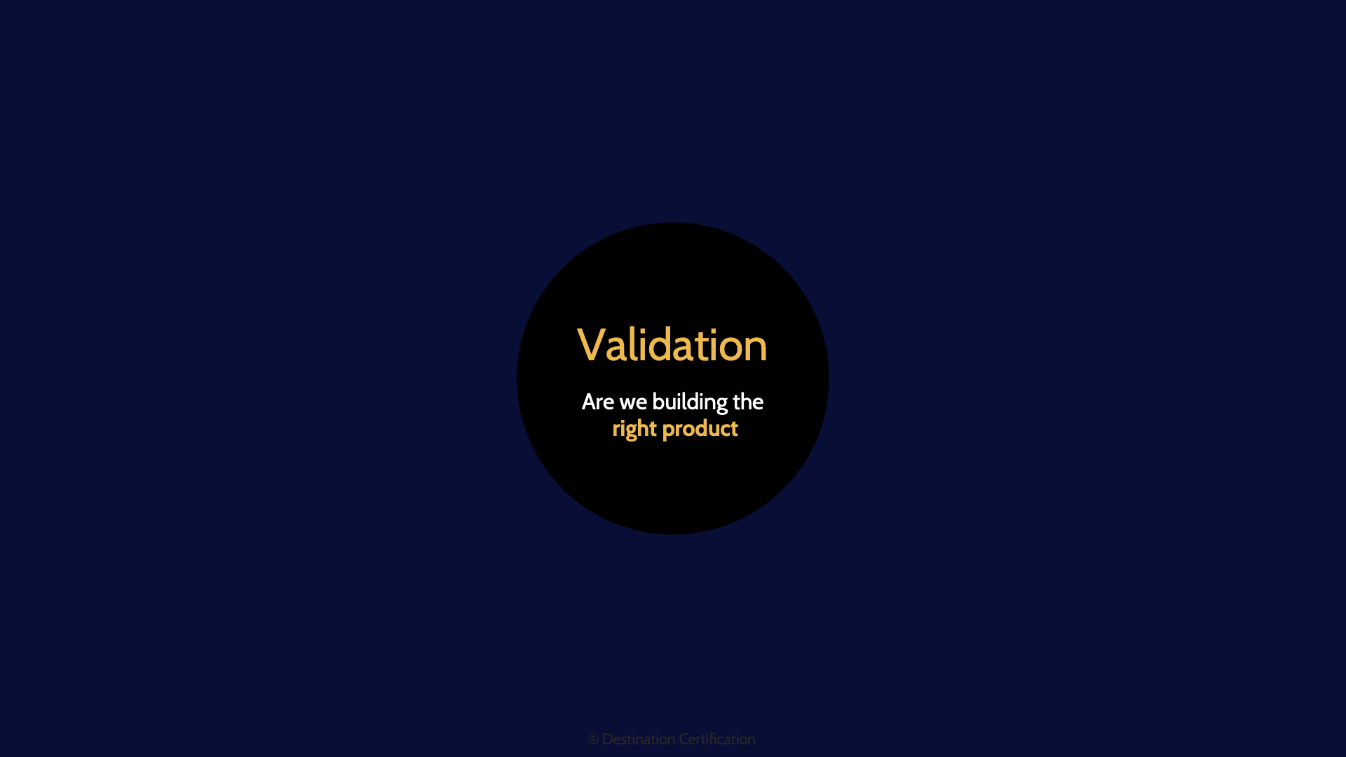 Image of validation - Destination Certification